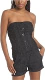 Boom Boom Women's Denim Strapless Jumpsuit