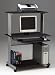 Eastwinds Multimedia Workstation, 36-3/4w x 21-1/4d x 50h, Charcoal Laminate Top