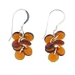 Anna Perrone Brown Cluster Bead Earrings Finished with .925 Sterling Silver