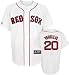 Kevin Youkilis Jersey: Adult 2010 Majestic Home White Replica #20 Boston Red Sox Jersey
