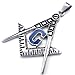 KONOV Mens Freemason Masonic Stainless Steel Pendant Necklace, Blue, 24 inch Chain