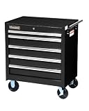 International VRB-2705BK 27-Inch 5 Drawer Black Toolbox with Ball Bearing Drawer Slides