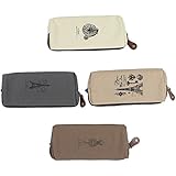 Leegoal Pairs Eiffel Tower Style Rectangle Canvas Pen Bag Pencil Case (Differen Color)