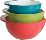 Trudeau Set of 3 Mixing Bowls, 2-Tone Color