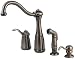 Price Pfister 0264NZZ Marielle Single-Handle Kitchen Faucet with Side Sprayer and Soap Dispenser, Oil Rubbed Bronze