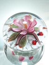 Huge Murano Design Flowers Art Series Glass Paperweight 3