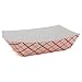 Southern Champion Tray 0401 #25 Southland Paperboard Red Check Food Tray, 1/4-lb Capacity (Case of 1000)