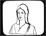 Mouse Pad with black and white, Europe, woman, face, United Kingdom, Scotland