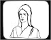 Mouse Pad with black and white, Europe, woman, face, United Kingdom, Scotland