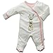 Babysoy Janey Baby Footed Pajamas - Organic Kimono Sleeper (3-6 Months, Mala)