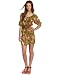 My Michelle Juniors Feather Print Dress, Green, Small