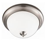 Review Good Earth Lighting, Inc. G4112-BN-I / Good Earth Lighting G4112-BN-I Taverna One Light Flush Mount Ceiling Fixture with Alabaster Glass Diffuser, Brushed Nickel