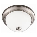 Buy Good Earth Lighting G4112-BN-I Taverna One Light Flush Mount Ceiling Fixture with Alabaster Glass Diffuser, Brushed Nickel by Good Earth Lighting