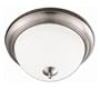 Good Earth Lighting G4112-BN-I Taverna One Light Flush Mount Ceiling Fixture with Alabaster Glass Diffuser, Brushed Nickel