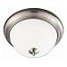 Good Earth Lighting G4112-BN-I Taverna One Light Flush Mount Ceiling Fixture with Alabaster Glass Diffuser, Brushed Nickel