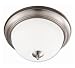 Good Earth Lighting Taverna One Light Flush Mount Ceiling Fixture with Alabaster Glass Diffuser, Brushed Nickel #G4112-BN-I