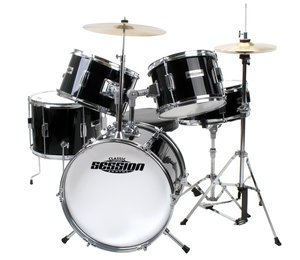 XDrum J-Pro-S Session Junior Pro Drumset (4-9 Jahre) und Drumschool inkl. DVD, schwarz im Preisvergleich 