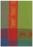Waffle Weave 100% Cotton Crab Citrus Dishtowel 18 X 28 Set / 6