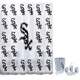 Chicago White Sox Combo 7 Piece Frosty Bathroom Set & 3 Piece Bath Rug Set