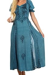 Crepe/Rayon Puff Sleeves Embroidered Sheer Shirred  Dress