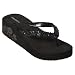 Women's Xhilaration® Leah Embellished Wedge Flip Flops - Black