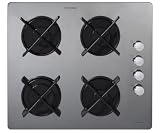 Electrolux - EHT6430X - Table de Cuisson Gaz - 58 cm - Inox et Noir