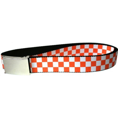 Checker - White and Orange Web Belt