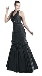 A-line Taffeta Halter  Dress