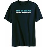 Life Is Simple . Eat, Sleep, Inline Speed Skate Sports Mens T-Shirt (Navy Blue, Sizes X-Small - XXX-Large)