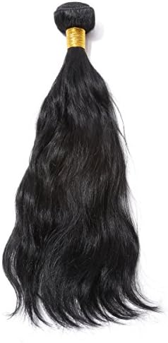 Goldenperfect Brazilian Remy Hair Natural Wave 100% Real Human Hair (20", 1# - Jet Black)