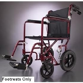 Footrests for Transport Wheelchair Black