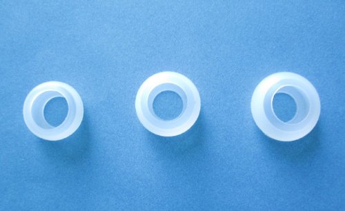 Set S M L 1 Small 1 Medium 1 Large Eargels for Motorola Elite Sliver II 89592N 2 2nd Gen Version Wireless Bluetooth Headset Silver Ear Gel Bud Tip Gels Buds Tips Eargel Earbud Eartip Eargels Eartips Replacement Part Parts