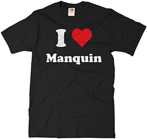 ShirtScope Adult I Heart Manquin T-shirt - I Love Manquin Tee XL Black