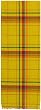 Durable Hand Woven 100% Cotton Colorful Yellow and Green Plaid Table Runners 12x72 Inches Set of Two