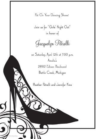 Hortense B. Hewitt 40/50 Count Black Stiletto Varnished Invitation and Glitter Thank You Note Card Invitation Kit