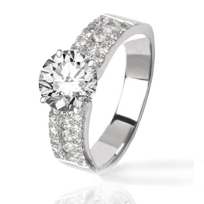 Prong And Channel Set Round Diamonds Engagement Ring (ring Only) with a 0.75 Carat I VS2 Round Cut Un Certified Center Stone and 0.58 Carats of Side Diamonds (1.33 Cttw) 41blb0MNe3L Prong And Channel Set Round Diamonds Engagement Ring (ring Only) with a 0.75 Carat I VS2 Round Cut Un Certified Center Stone and 0.58 Carats of Side Diamonds (1.33 Cttw)
