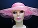 Wide Brim Poly Braid Fashion Hat / Pink / Red Hat Lady Society photo