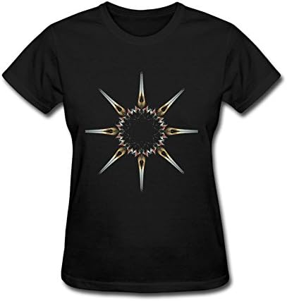 dyh5l1q Women's Wheel of Fortune Tarot card T-shirt Black XXL