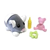 Zhu Zhu Pets Hamster Babies Muffin Dark Gray Baby with White Diaper