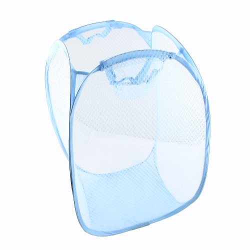 Blue New Home Collections Pop-Up Collapsible Laundry Bags Hampers