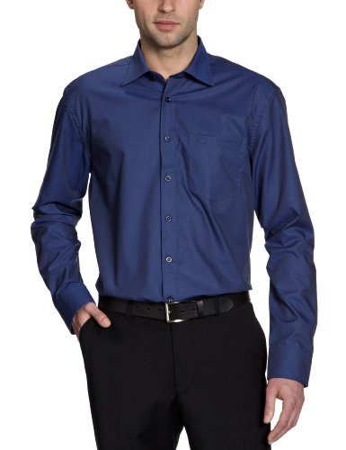 Seidensticker Herren Businesshemd Regular Fit 183360, Gr. 46, Blau (16 blau) Preisvergleich