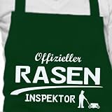 Produkt-Bild: Offizieller Raseninspektor - Grillsch&uuml;rze, Kochsch&uuml;rze, K&uuml;chensch&uuml;rze, Latzsch&uuml;rze mit verstellbarem Nackenband und Seitentasche - Die Geschenkidee!