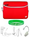 5n1 Non-OEM Amazon Kindle DX 9.7 Dual-Pocket Sleeve Case - Red