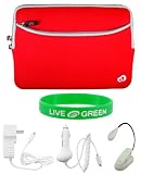5n1 Non-OEM Amazon Kindle DX 9.7 Dual-Pocket Sleeve Case - Red