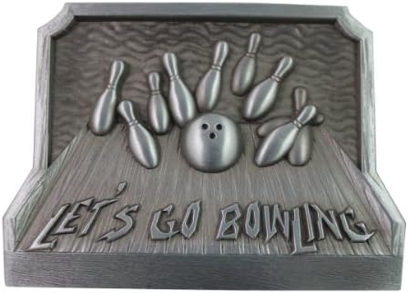 Hogar Mens Zinic Alloy Belt Buckle Let's Go Bowling Buckles Color Antique Silver