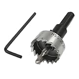 uxcell ホールソー　センタードリル　ボール盤　穴あけ　HSS　26mm直径　ブラック　シルバートン