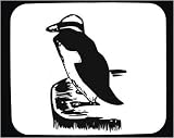 Decorated Mouse Pad with "black and white", penguin, flightless, Alaska, bird