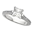 14K White Gold Diamond Engagement Ring Semimount - 0.25 Ct. - DOES NOT INCLUDE CENTER STONE