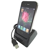 GSI Super Quality Desktop Cradle/Charger/Data-Sync Docking Station for Apple iPhone 4/4GX - Gorgeous UV Coated Finish