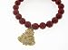Large Fat Diamond Buddha on Coral Beads by Sydney Evan